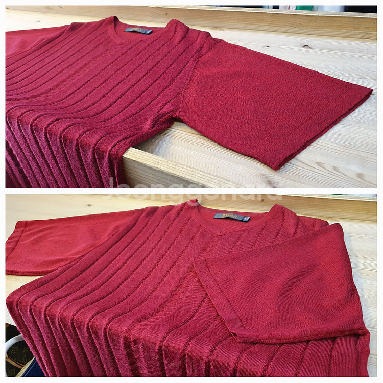 77.BOSS 브이넥 반팔니트--2