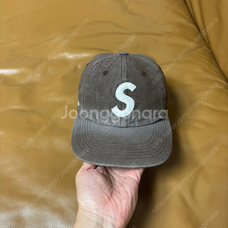 Supreme 슈프림 워시드 브라운 S로고 6패널 볼캡...--1