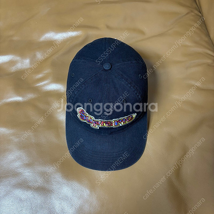Supreme 슈프림 블랙 6패널 볼캡 모자 (Wash...--4
