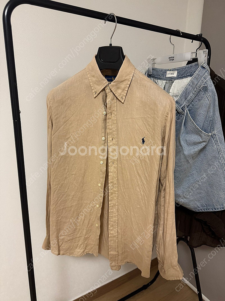 폴로 랄프로렌 린넨셔츠 클래식핏 S - 베이지색--0