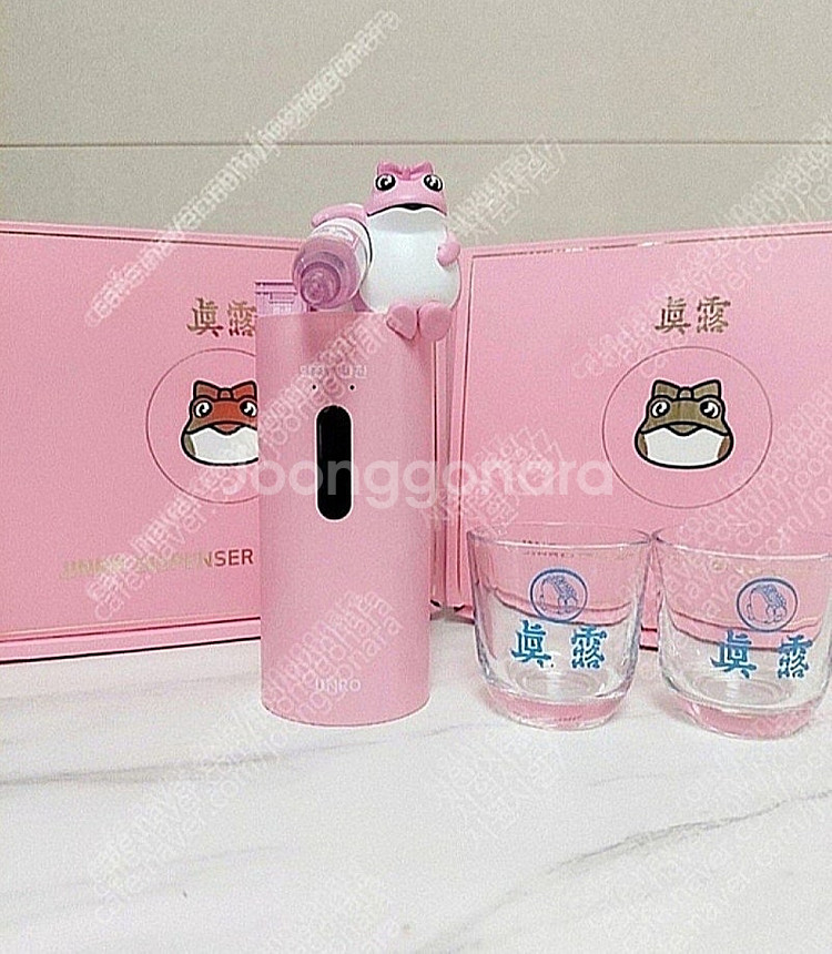 진로 핑크두꺼비 소주 디스펜서 기프트세트 (진로잔 2개...--0