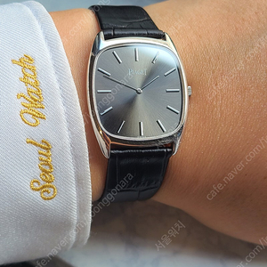 [정품] 피아제 쿠션 엘립스 그레이고스트 다이얼 18K 화이트골드 울트라씬 빈티지 (Piaget Cushion Ellipse 18K WG)