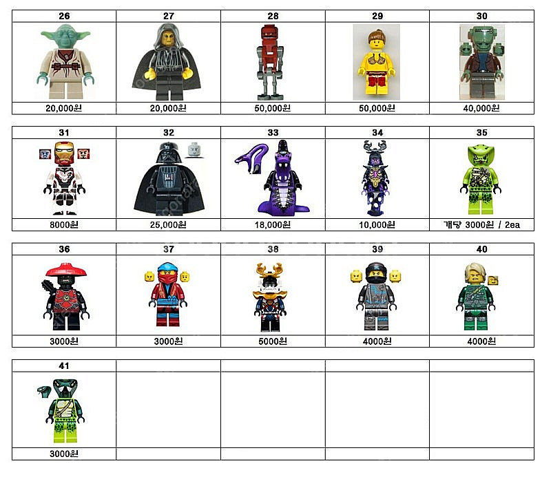 레고 올드레고 미니피규어/소품--1