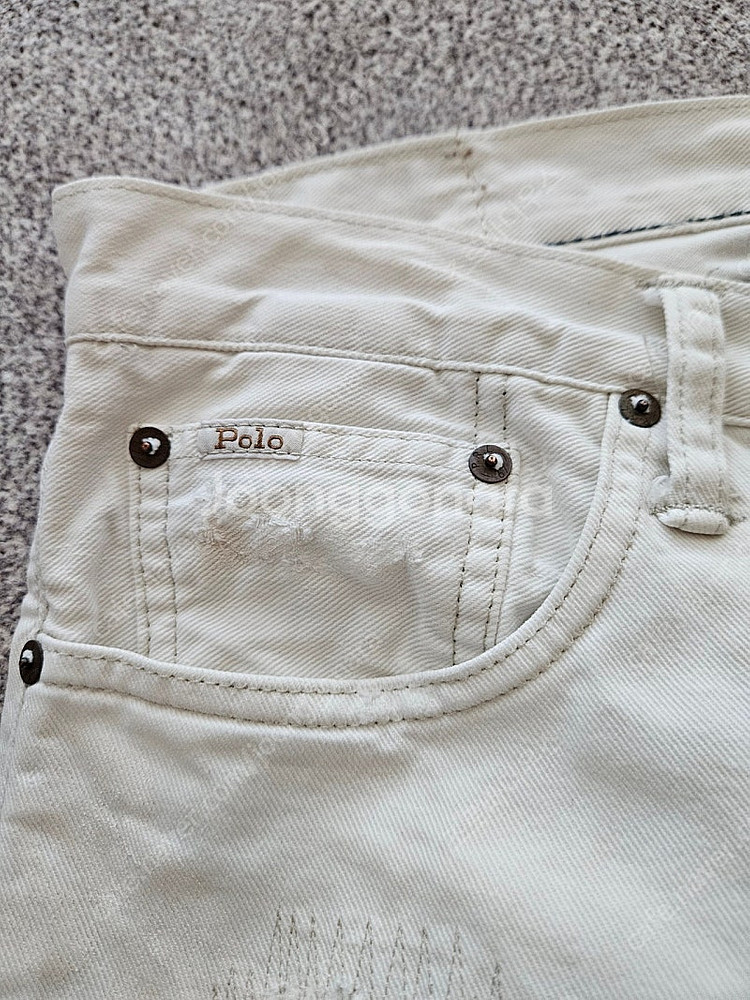폴로 랄프로렌 리페어드 데님 패치워크 에크루 RRL--7