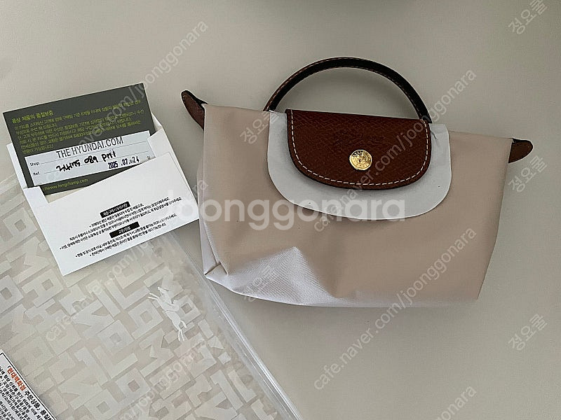 (새상품) 롱샴 르 플리아쥬 오리지널 핸들 파우치--0