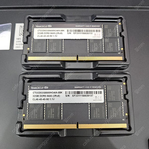팀그룹 DDR5-5600 32GB 메모리 2개 총 64GB 노트북용 미니PC용 SODIMM T-FORCE 티창조