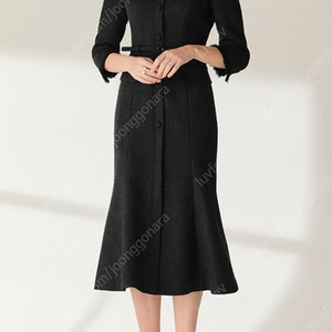 브라이드앤유 Melissa square neck dress 블랙 3사이즈