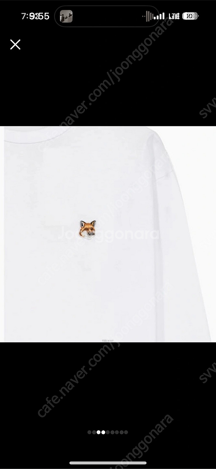 메종키츠네 긴팔 티셔츠 XS 새상품--1
