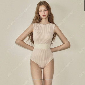 비키니밴더 베네 보트넥 웨이스트밴드 모노키니 새상품