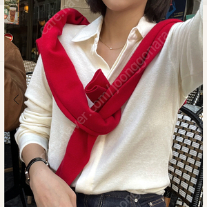 유메르 세일 울텐셀 카라 셔츠 아이보리