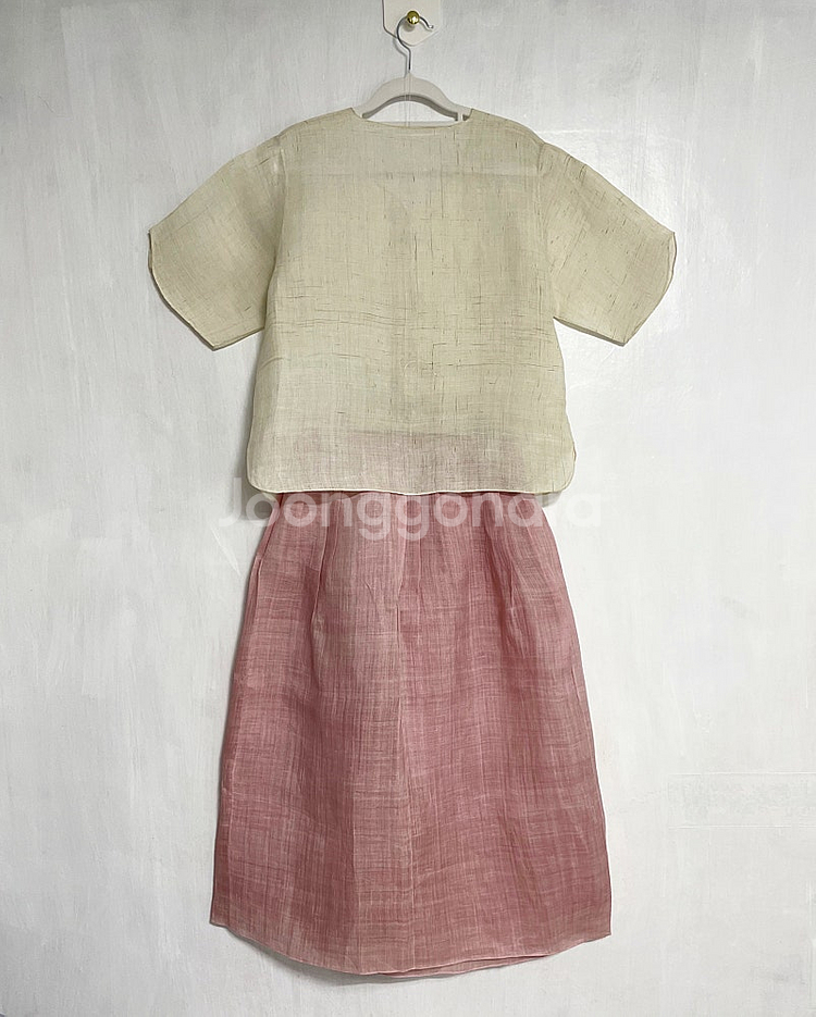 (맞춤)삼베 저고리, 모시 치마 세트--6