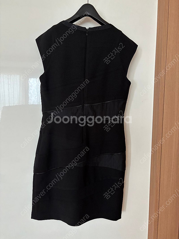 한섬 시스템 실크 배색 민소매 나시 정장 원피스 하객룩...--4