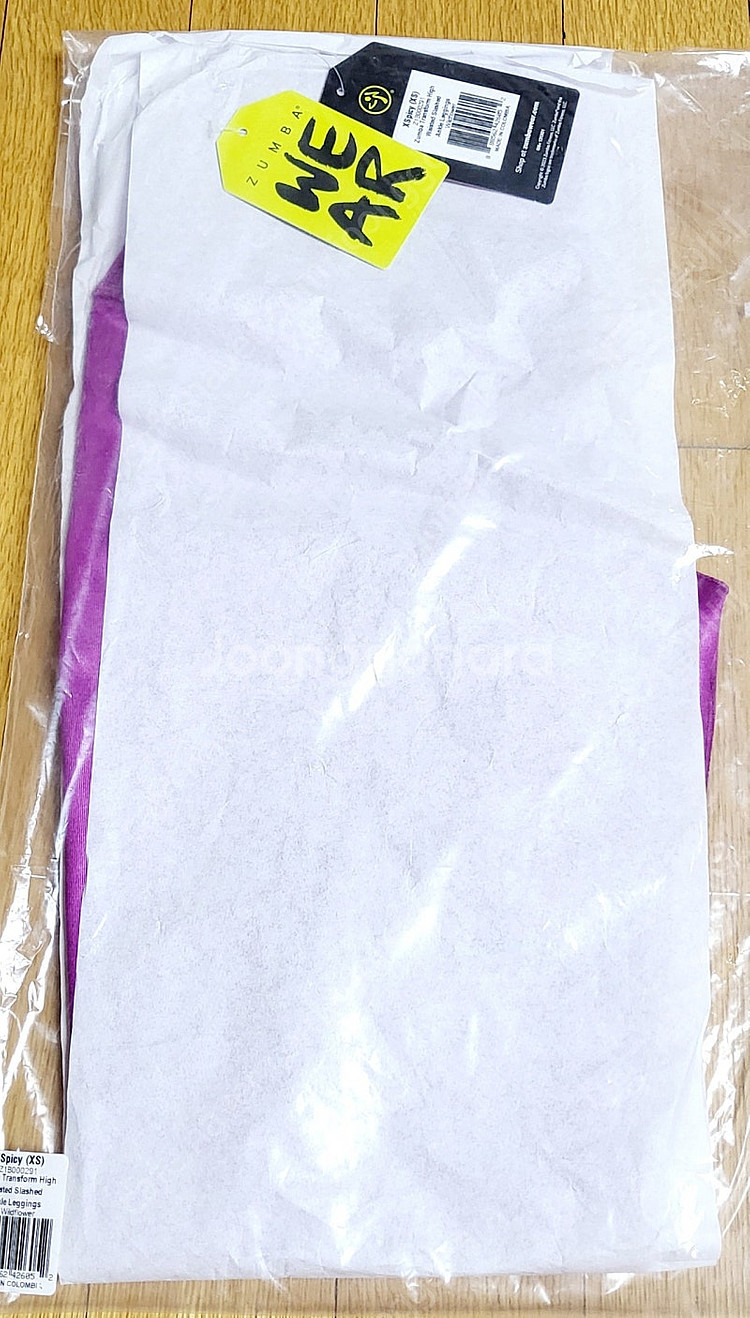 줌바 슬래쉬드 레깅스XS 새상품--3