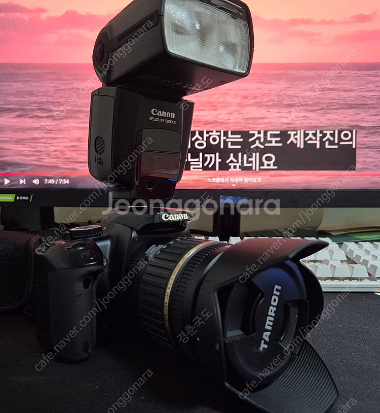캐논 400D 스피드라이트 + 렌즈세트 팝니다--0