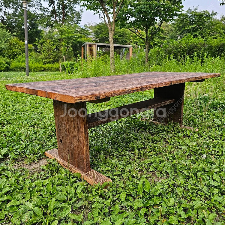 100년이상된 올드오크 빈티지 고재 커피테이블--1