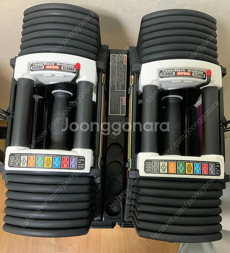 파워블럭 우레탄 u-90 41kg 무게조절덤벨--0