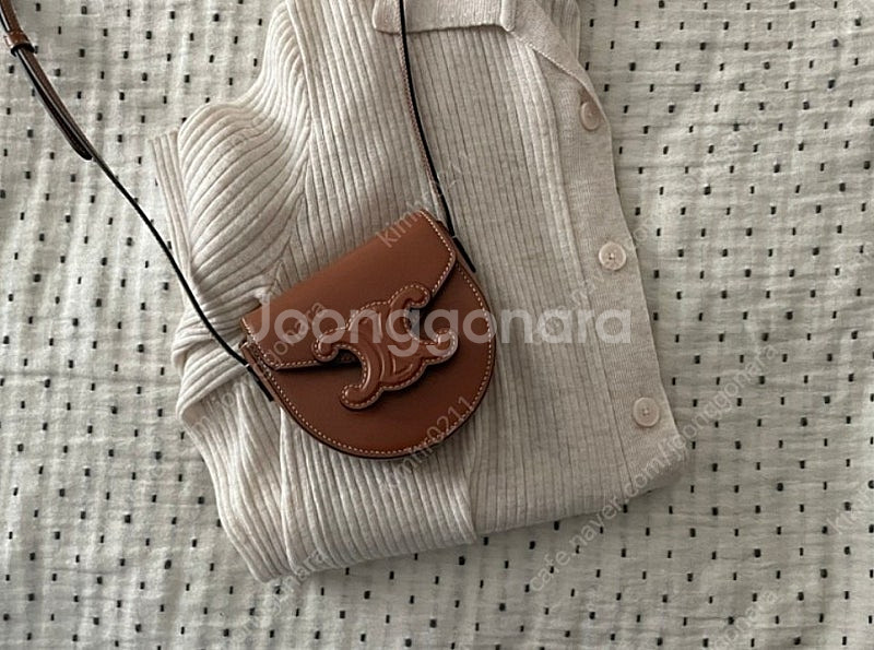 (새 제품)퀴르 트리오페 미니 베사체백 탄--4