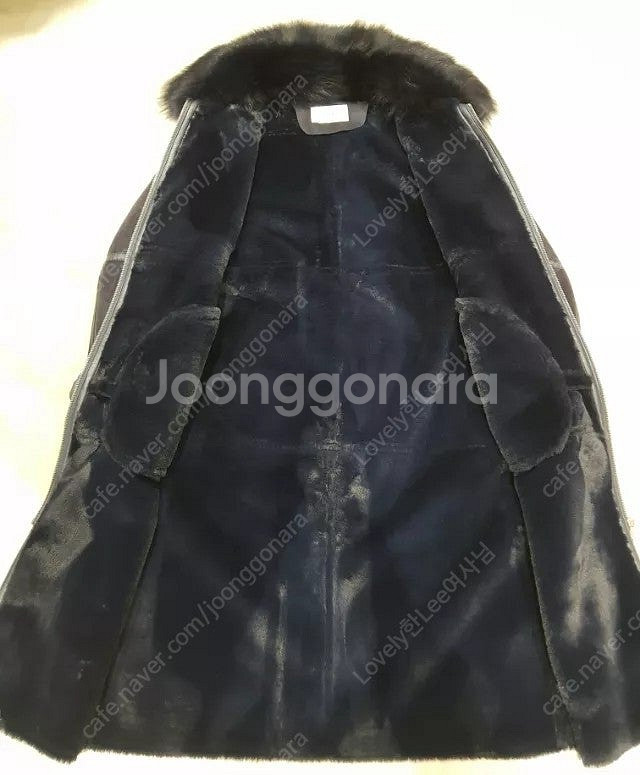 (경북구미직거래)(거의새것)스웨이드 롱 무스탕코트(여성...--2