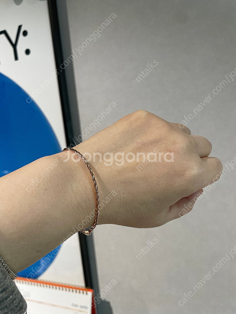 14k 핑크골드 뱅글팔찌--1