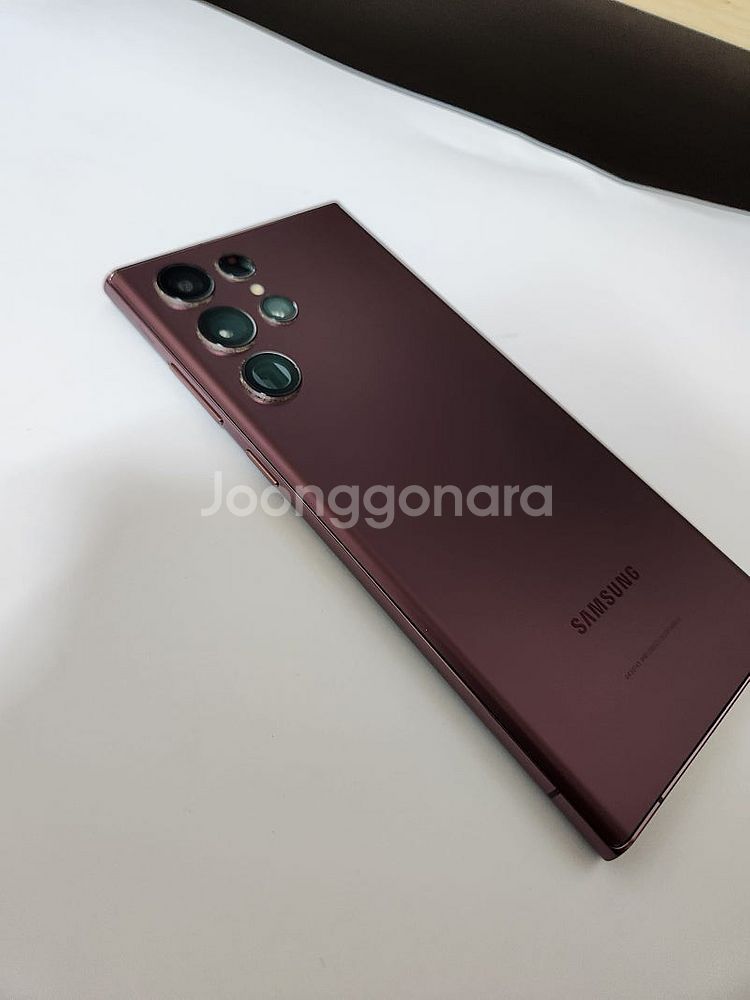 갤럭시S22울트라 외관S급 256기가 버건디 28만--5