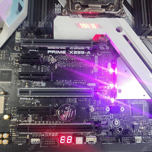 i9-7900x 메인보드 아수스 PRIME X 299-A 메모리 8G 1개 16G 1개