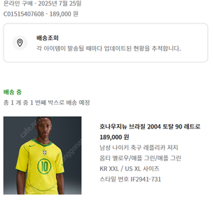 나이키 브라질 호나우지뉴 토탈 90 Nike Ronaldinho Brazil 2004 Total 90