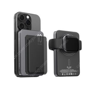 엘락 3in1 초슬림 초경량 무선 자석 맥세이프 고속 충전 10,000mAh 보조배터리