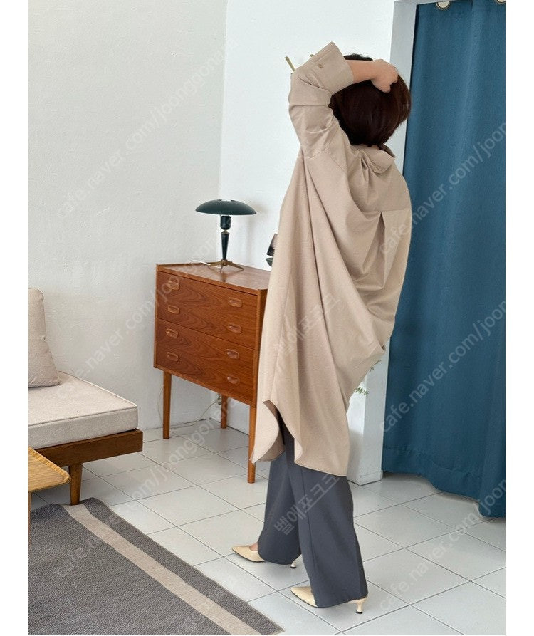 꺌랑 왜다려셔츠 롱 (원피스 기장) 이미지