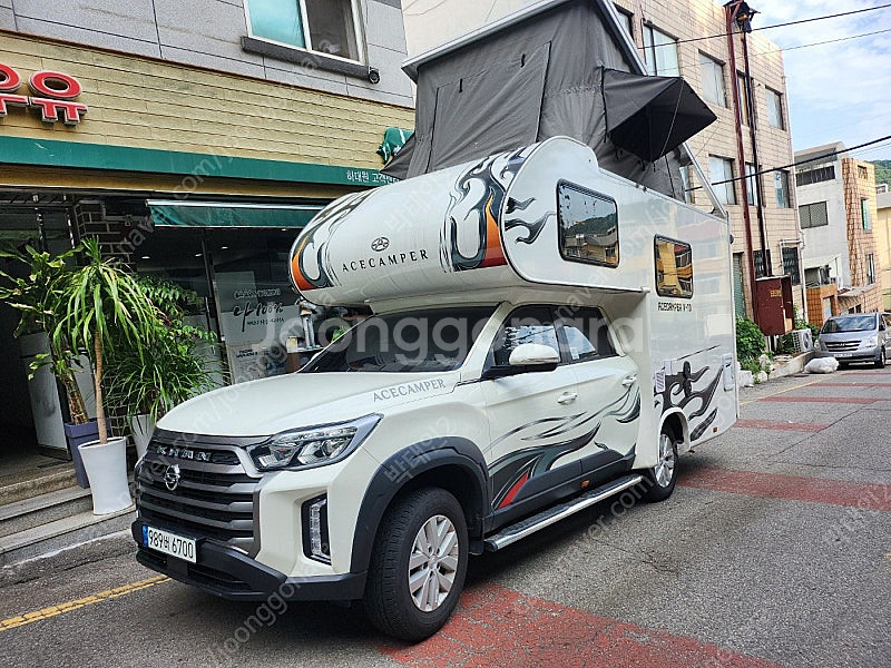 2021 렉스턴 스포츠 칸 캠핑카 5인승 에이스캠퍼 V70베른 모터홈 캠핑카 판매합니다.--0