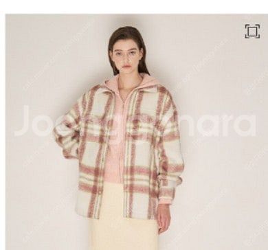 랑방컬렉션 알파카 블렌드 체크 자켓 44~ 55 사이즈...--0