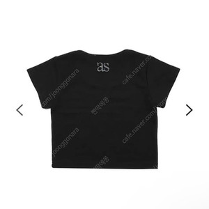 (새상품) 애즈온 백 로고 포인트 탑 블랙 반팔 티셔츠