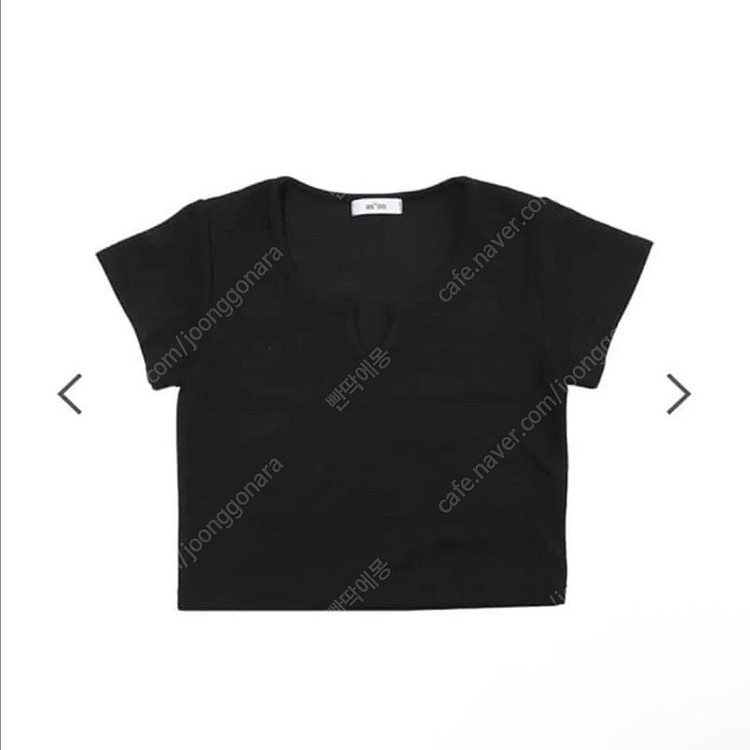 (새상품) 애즈온 백 로고 포인트 탑 블랙 반팔 티셔츠 이미지