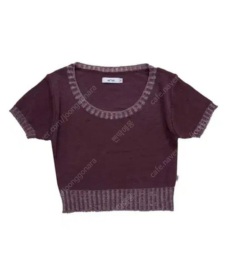 (새상품) 애즈온 팜 하프 니트 핑크 S 이미지