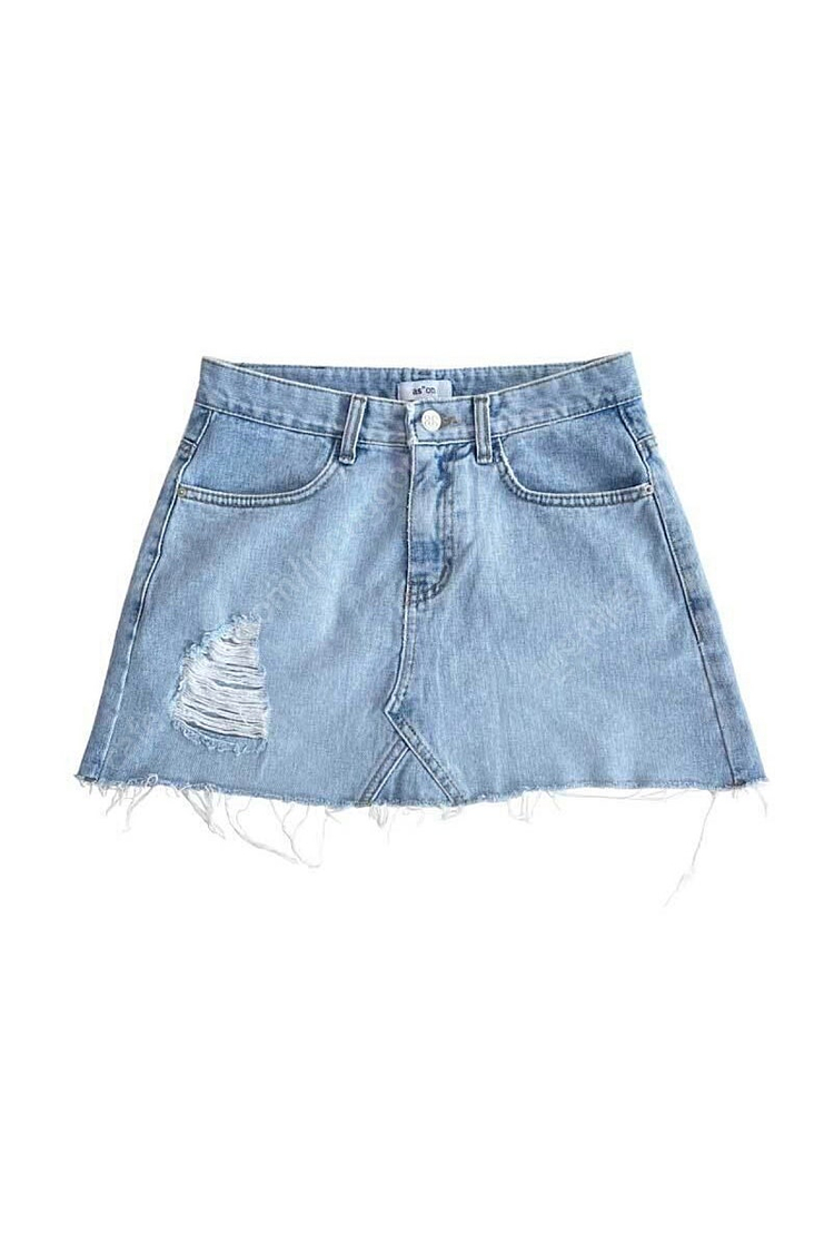 (새상품) 애즈온 윙 데님 스커트 이미지