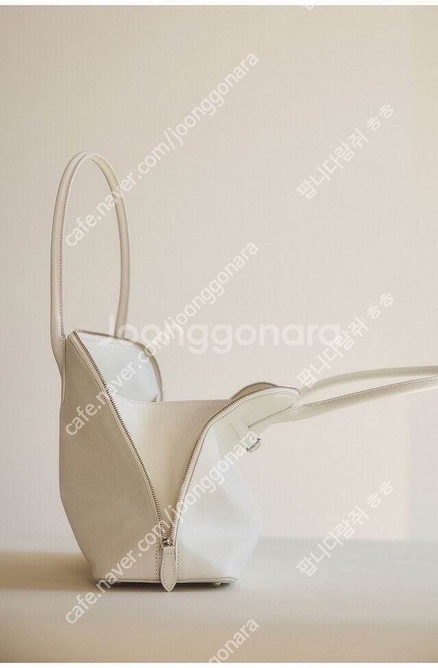 (새상품)라플라 스완백 크림 컬러 빅백 숄더백--2