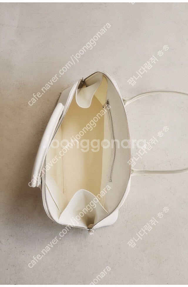 (새상품)라플라 스완백 크림 컬러 빅백 숄더백--3