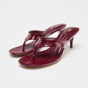 ZARA 자라 크랙 효과 힐 샌들, 자라 쪼리 힐, 자라 플리플랍