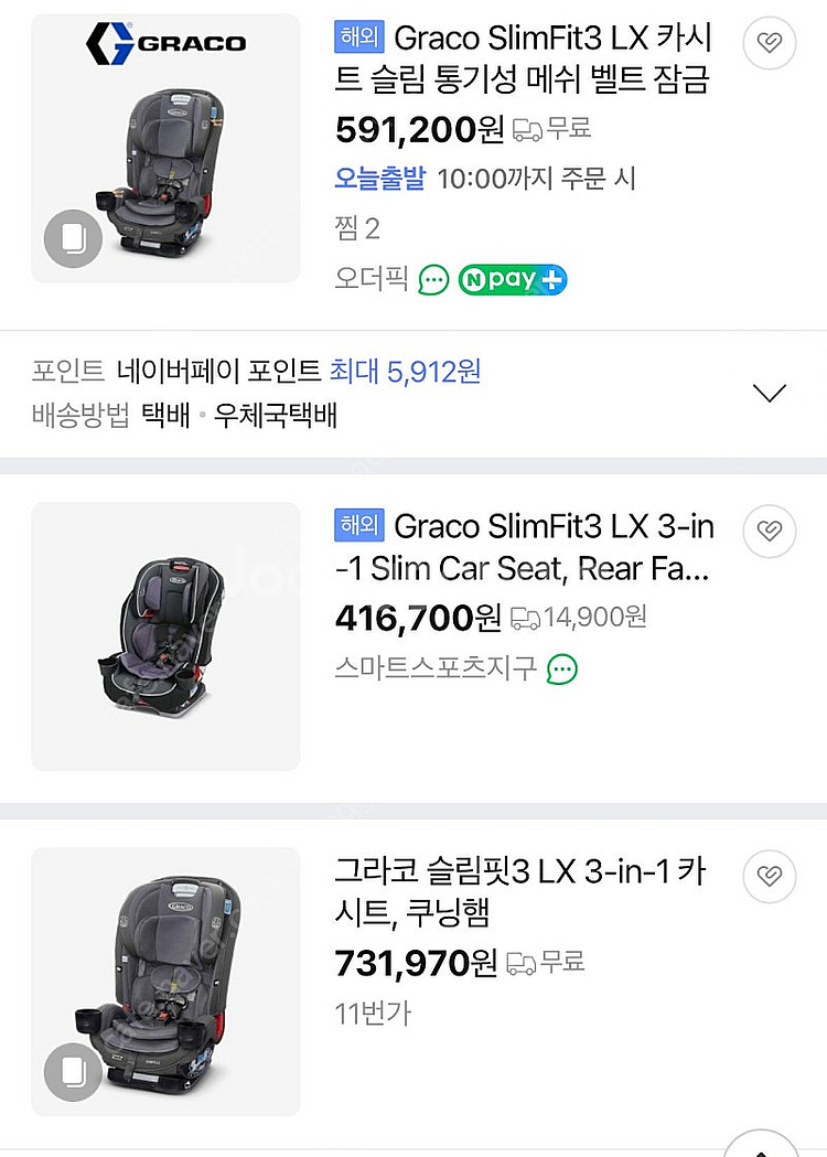 Graco 그라코 슬림핏3 LX 3-in-1(쿠닝햄) ...--1