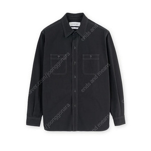 브라운야드 워시드 워크 셔츠 블랙 25ss brownyard