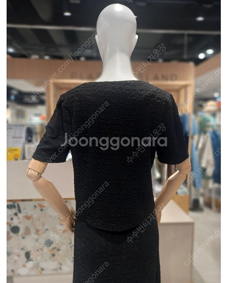 플라스틱아일랜드 스퀘어넥 링클 반팔 자켓 블라우스(정가...--1