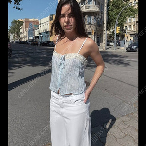 자라 나시 zara 로맨틱 스트랩 탑 블루 새상품 택포 49000원 타낫 코드유