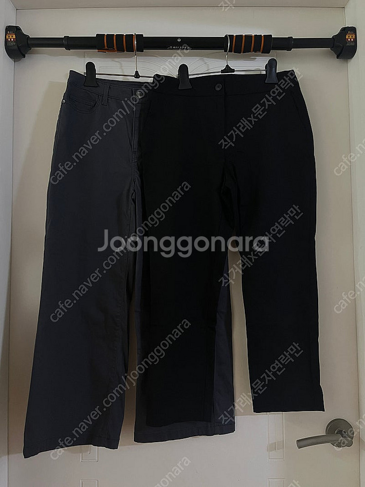 코코블랙 검정 면바지 차콜 와이드 면바지 세트 봄여름 ...--0
