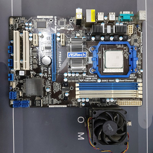 AMD Phenom II X4 965 CPU, 3.4Ghz AM3 +770ICAFE보드+ 쿨러
