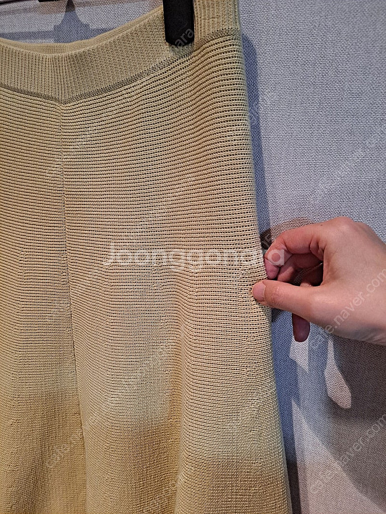 더 캐시미어 크로셰 니트 스커트 55~66(새싱품)--2