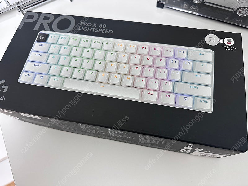 로지텍 G Pro X 60 lightspeed 게이밍키보드, 갤럭시팩토리 루프, 진열대 포함--4