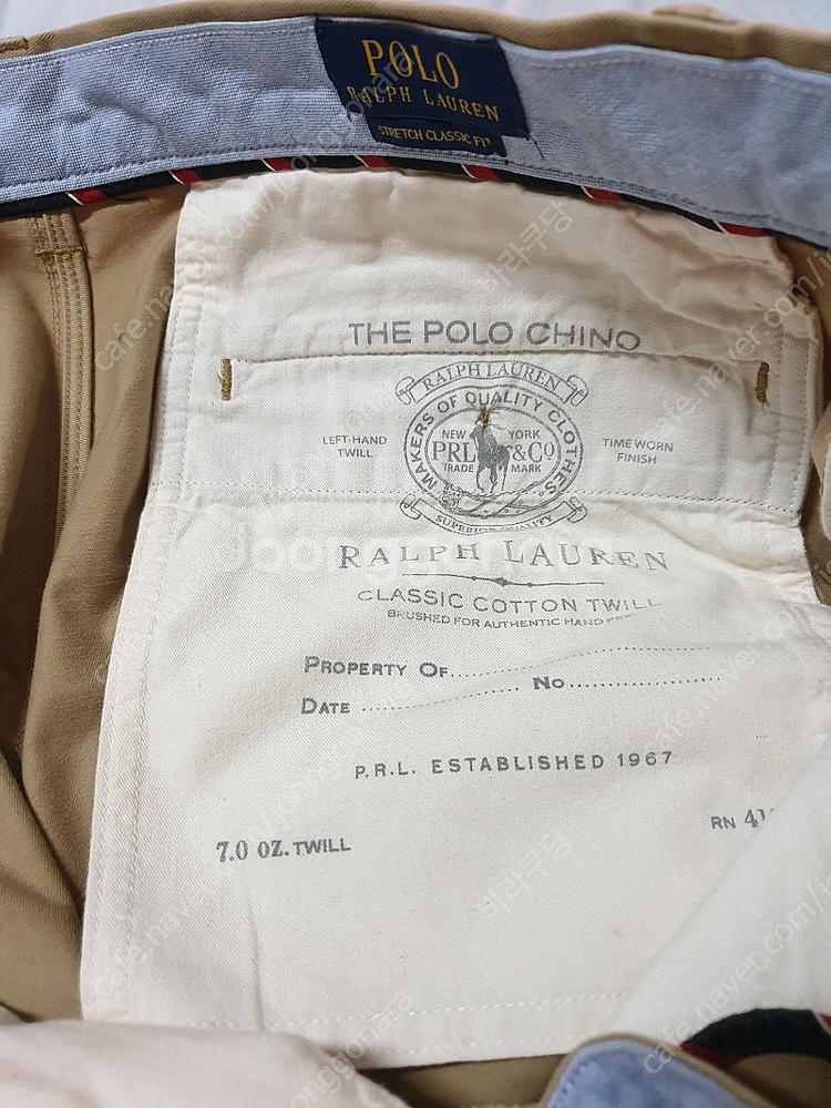 폴로랄프로렌 베어자수 치노반바지 33--6