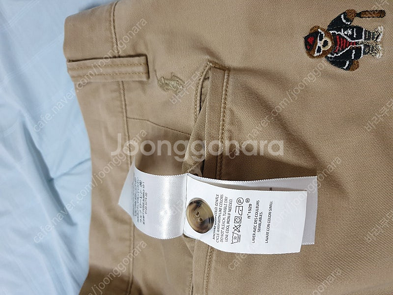 폴로랄프로렌 베어자수 치노반바지 33--7