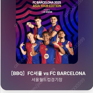 fc서울 vs fc바르셀로나 2등석B S-D구역 2연석