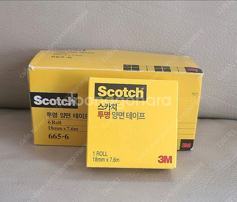 스카치 3m 투명 양면 테이프 6개 세트--2