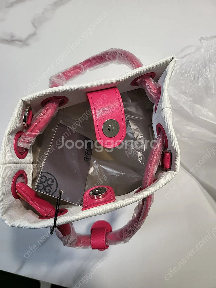 지포어 버킷백 핑크팝니다 골프가방 파우치 볼가방 토트백...--4
